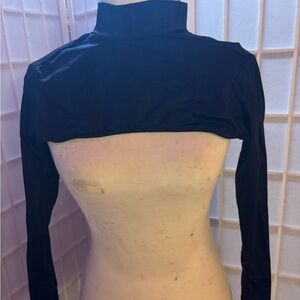 Over the chest black neck top
